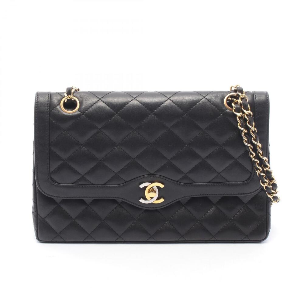 Chanel Matelasse Paris Limited Edition Double Flap Shoulder Bag Lambskin